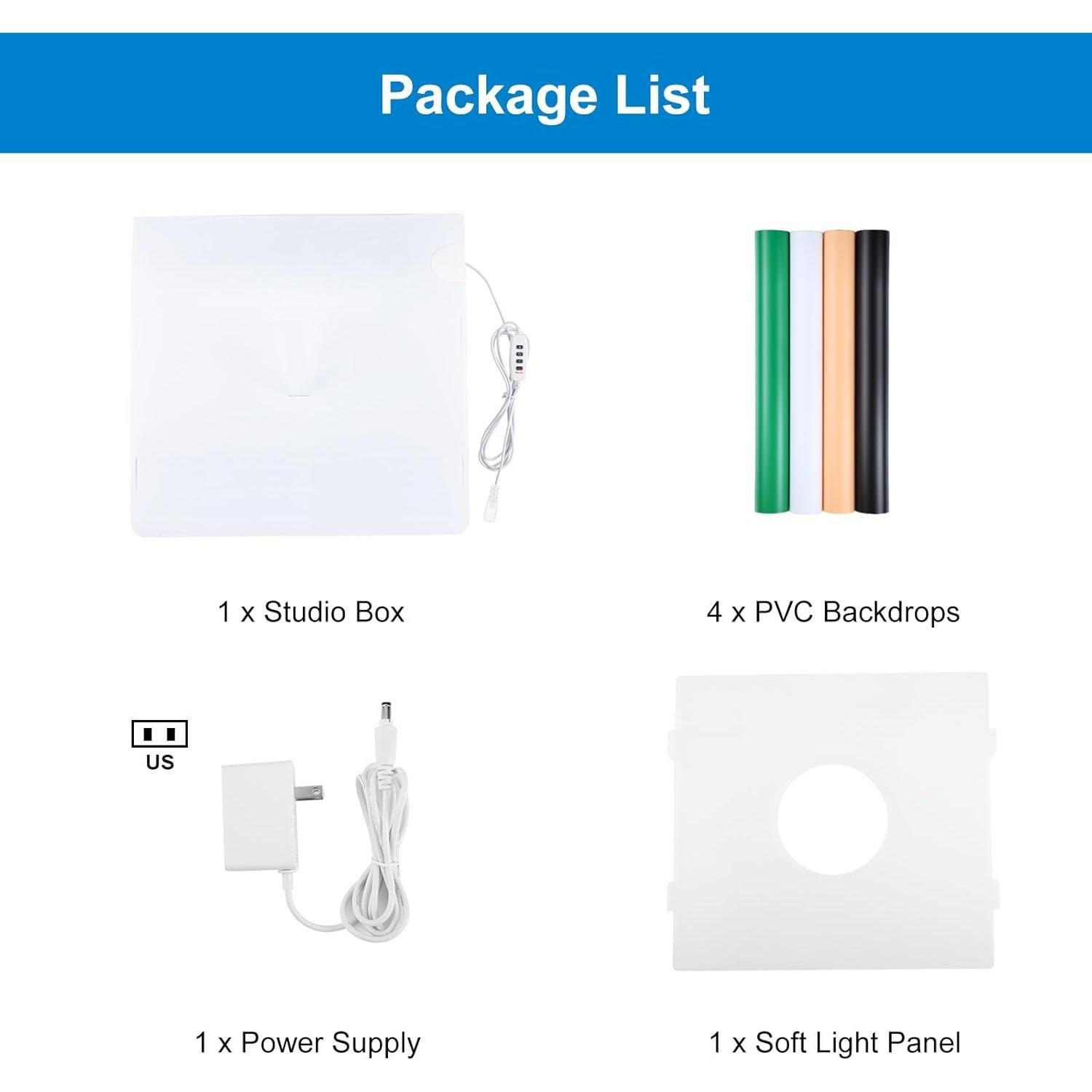 Estudio Fotográfico Portátil DIYLooks 30.48cm con 144 LEDs