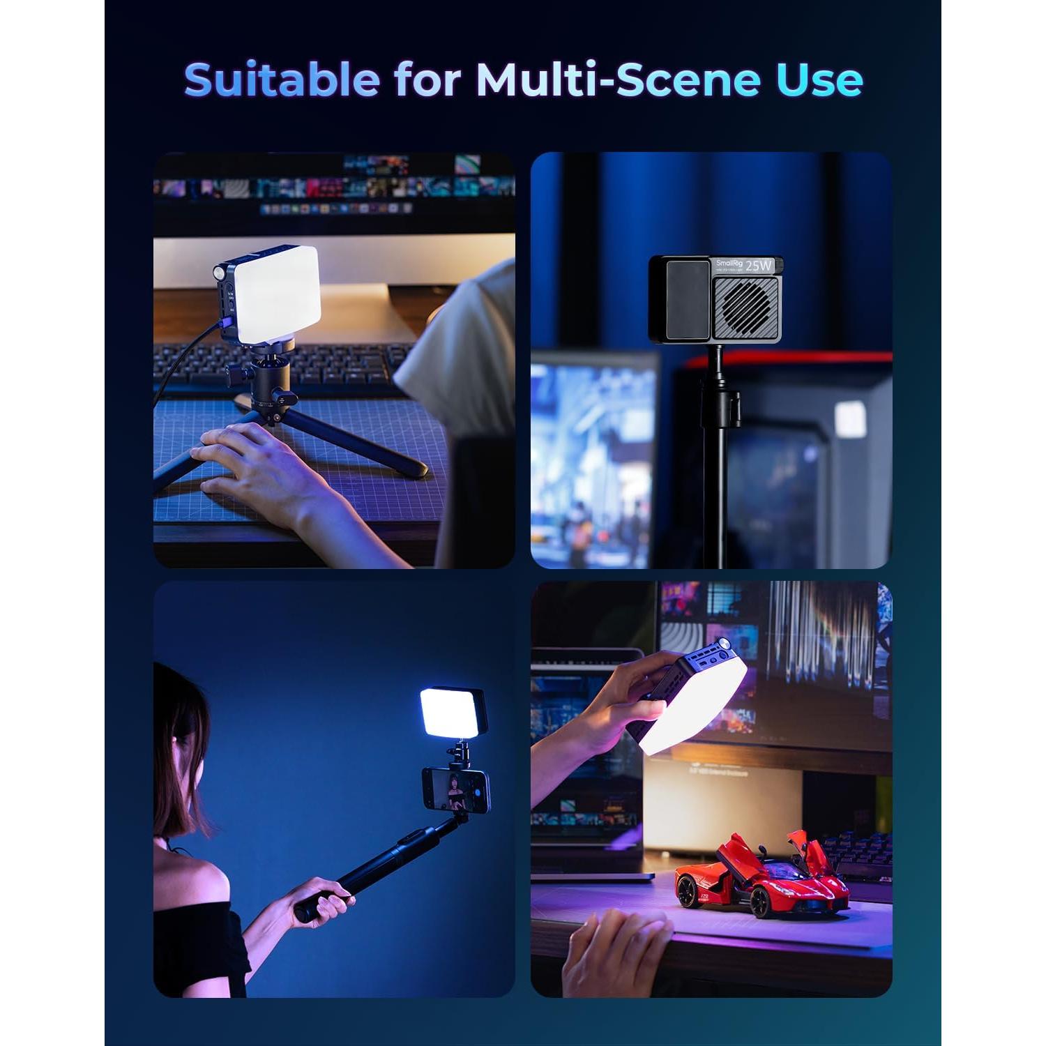 Luz de Video LED RGB SmallRig RM 25C 25W 3100mAh Portátil