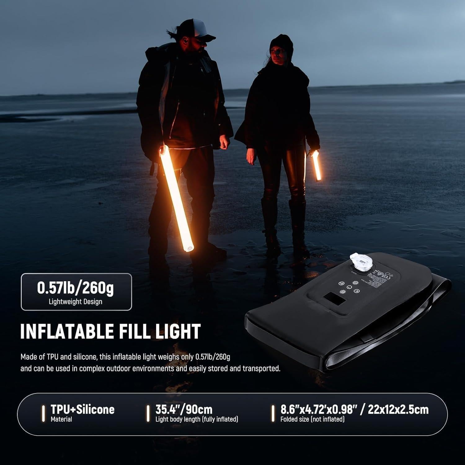 Luz LED Portátil NEEWER 21W Bi Color 90cm 1300Lux Recargable