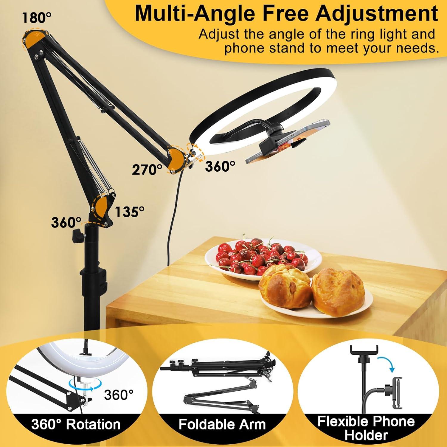 Luz de Anillo 30.48 cm Yoobao con Soporte Trípode 205.74 cm