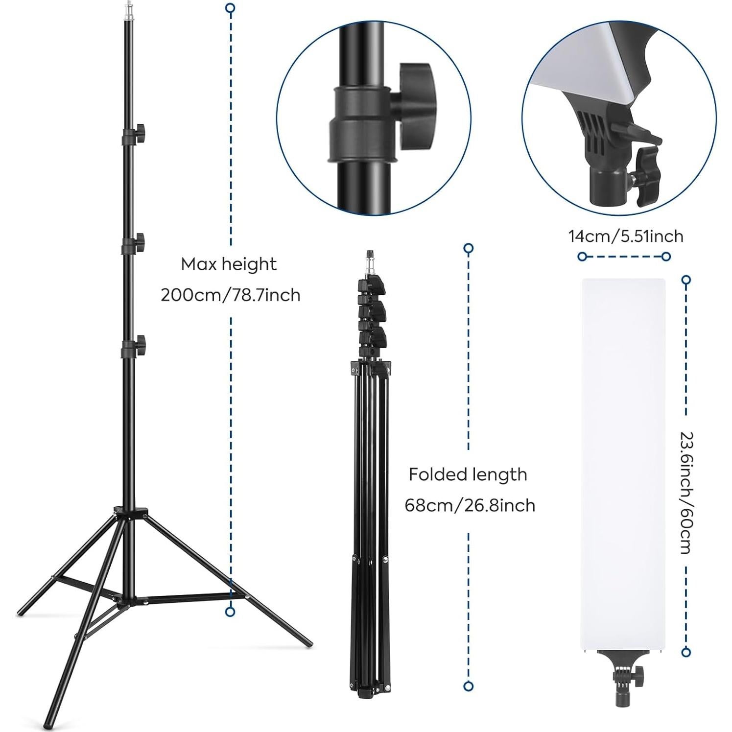 Kit de Iluminación LED SEDGEWIN 2 Piezas 36W 2500-7500K
