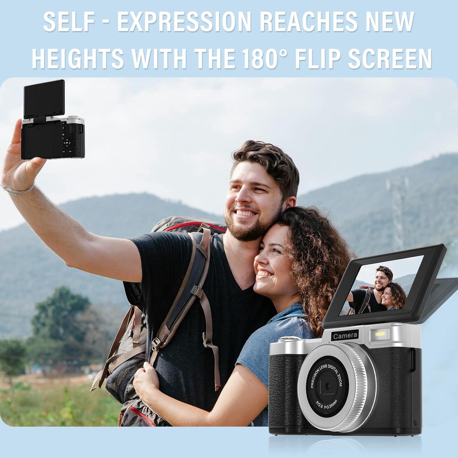 Cámara Digital 4K Yatao YT01 64MP Pantalla Plegable