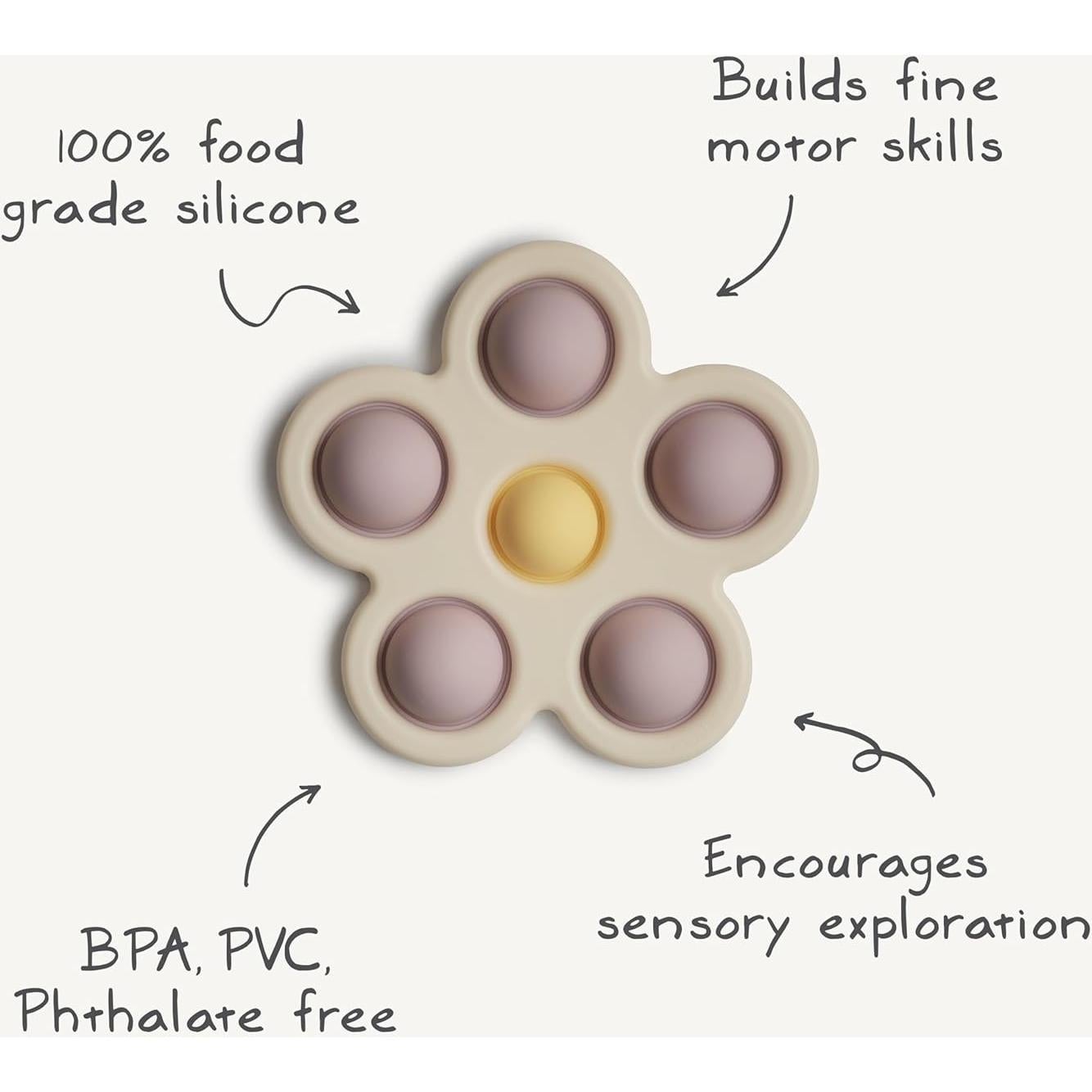 Juguete de Prensa de Flores Mushie - Silicona Grado Alimenticio