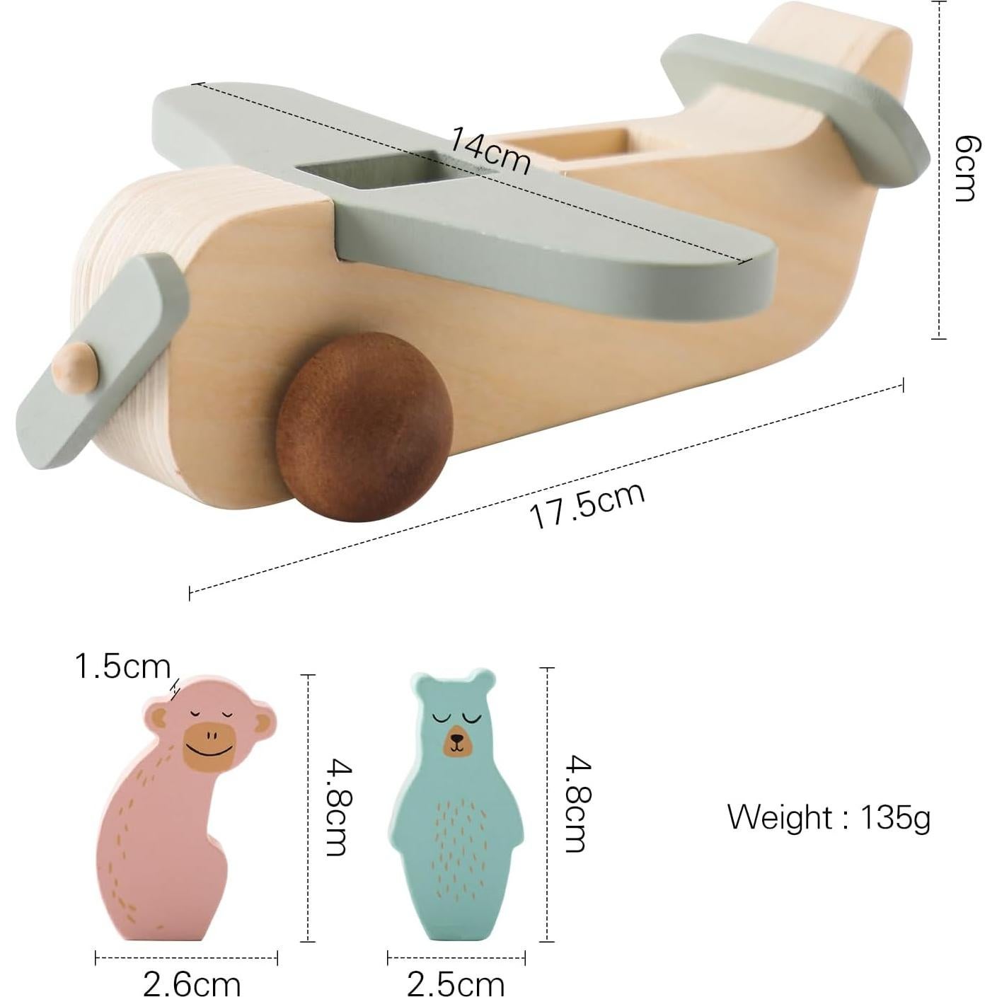 Juego de Juguetes de Avión de Madera ibwaae para Niños