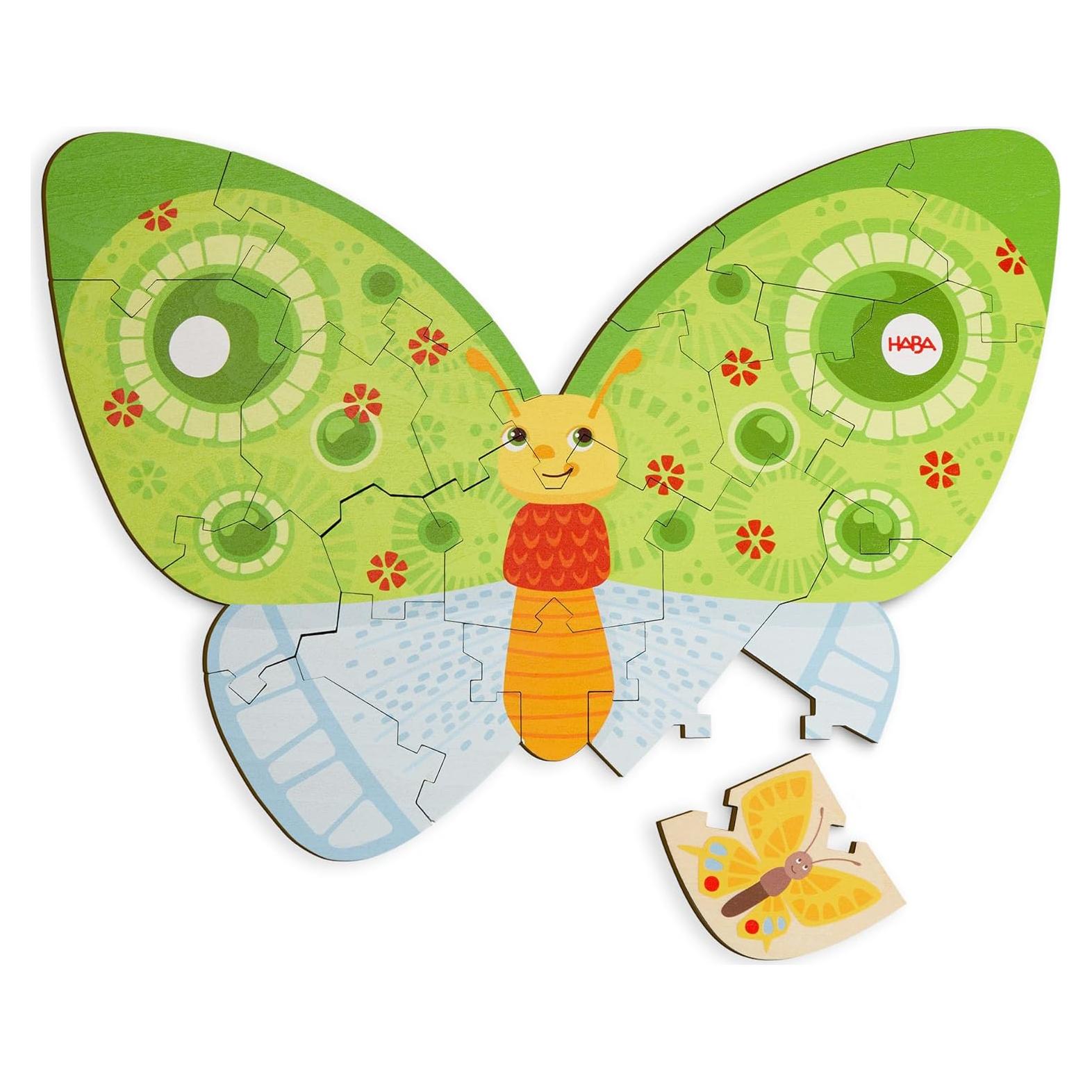 Rompecabezas de Madera HABA Mariposa 2 en 1 para Niños 4+
