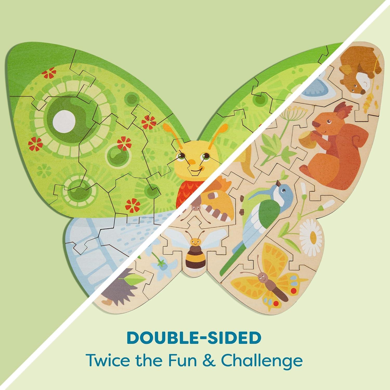 Rompecabezas de Madera HABA Mariposa 2 en 1 para Niños 4+