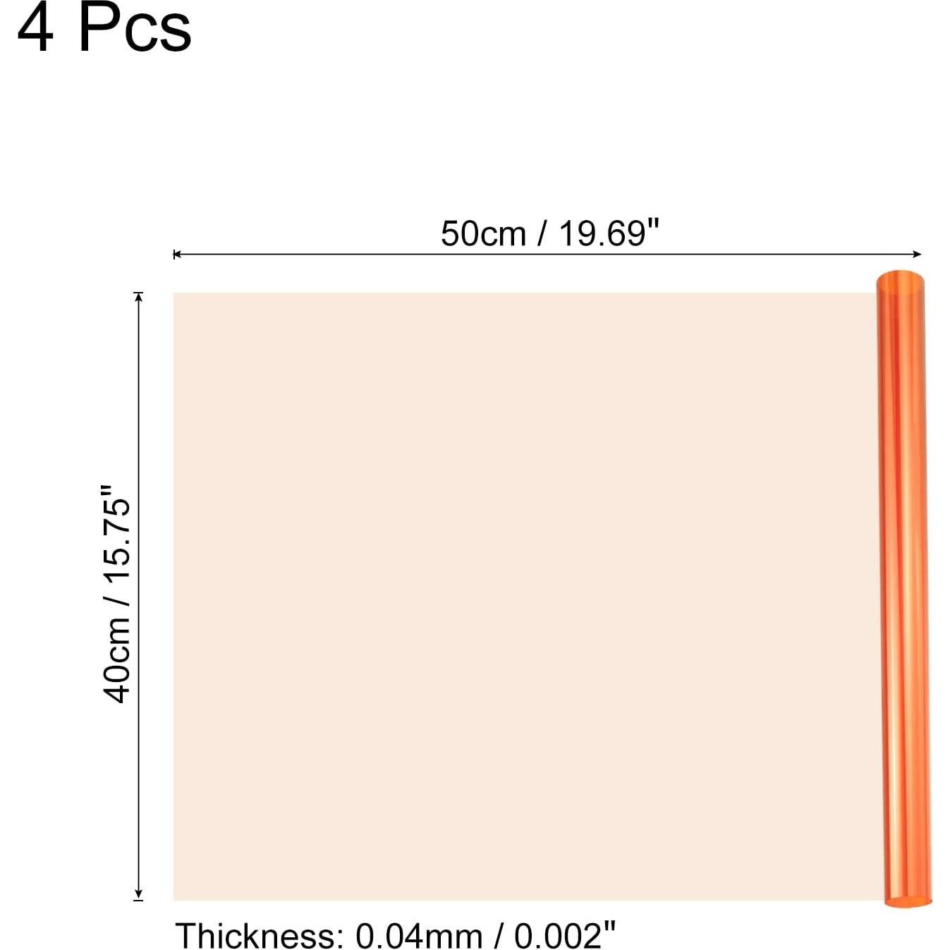 Filtro de Gel de Iluminación MECCANIXITY 40x50 cm Naranja 85B
