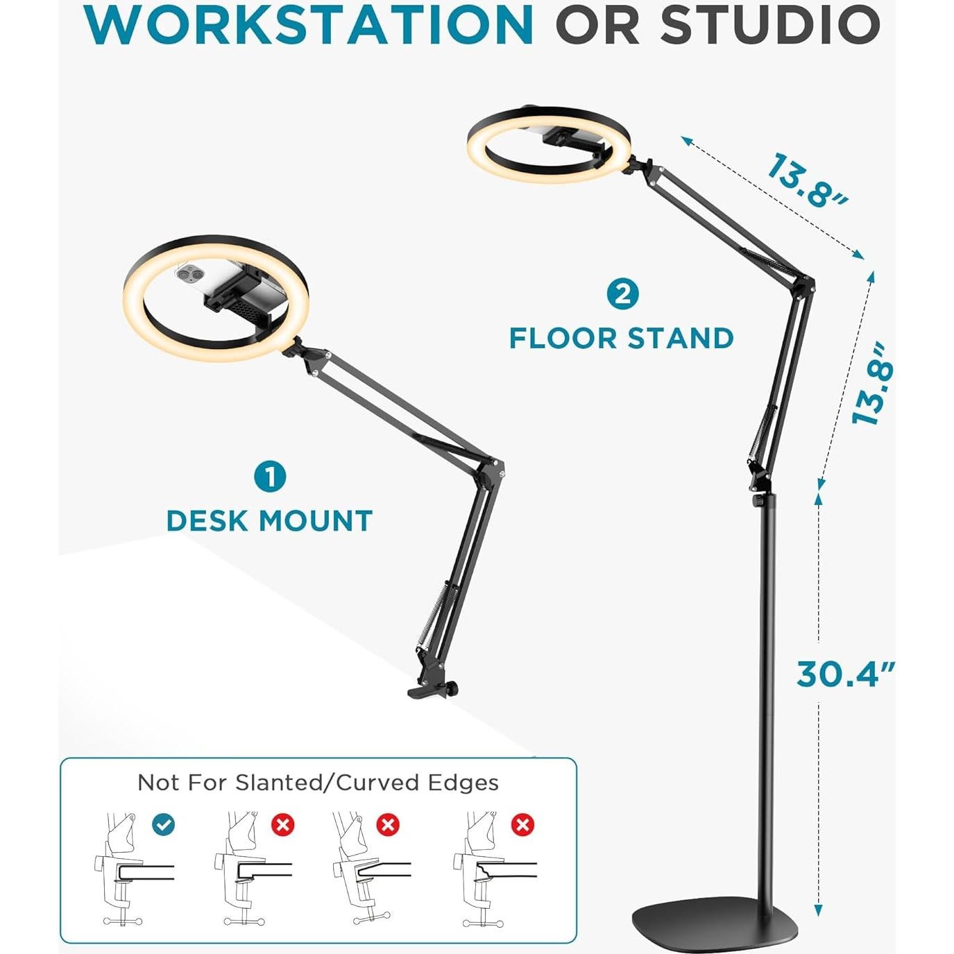 Luz de Anillo Selfie InnoGear 25 cm con Soporte Ajustable