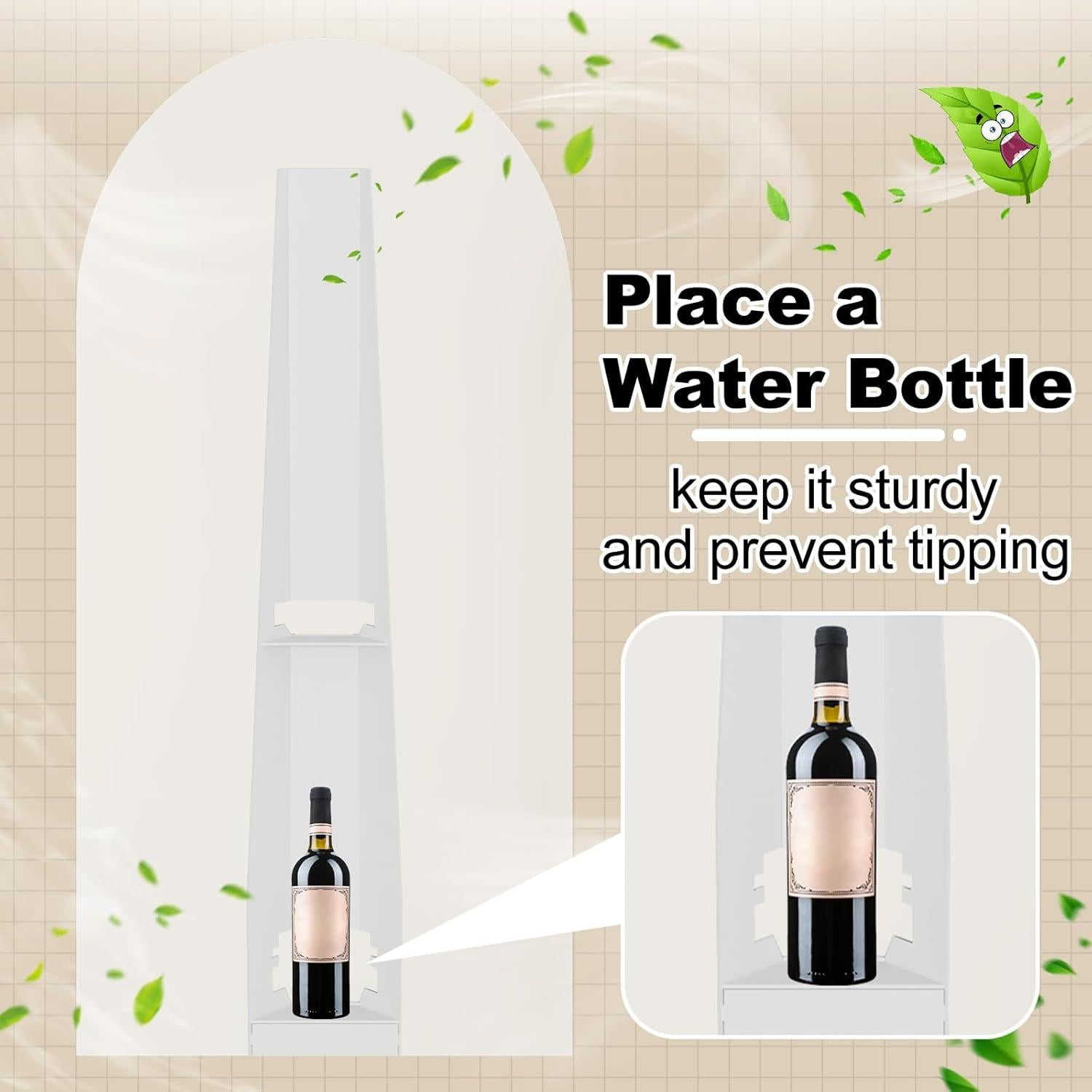 Soporte de fondo de arco blanco Jobkoo 1.88m y 1.68m con luces