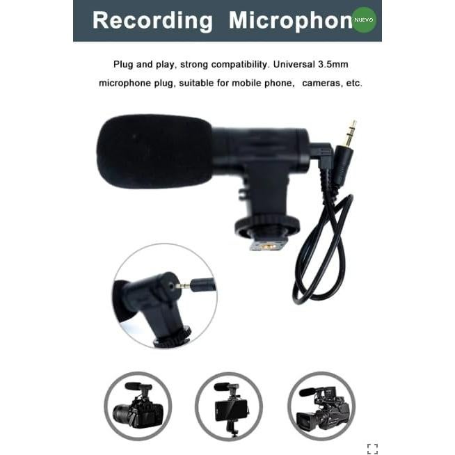 Kit de Vlogging Acuvar Pro Grip con Luz LED y Micrófono