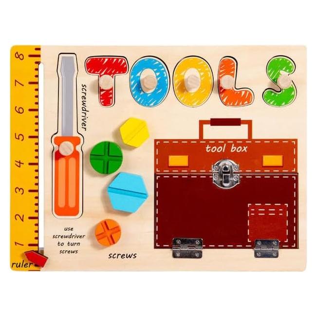 Rompecabezas Interactivo de Madera Montessori JoRay 29.8x22.8cm