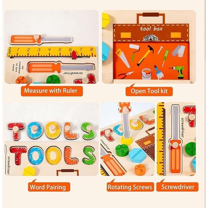 Rompecabezas Interactivo de Madera Montessori JoRay 29.8x22.8cm