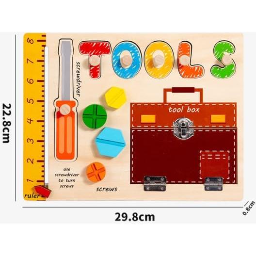 Rompecabezas Interactivo de Madera Montessori JoRay 29.8x22.8cm
