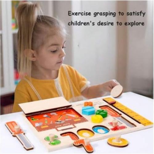 Rompecabezas Interactivo de Madera Montessori JoRay 29.8x22.8cm