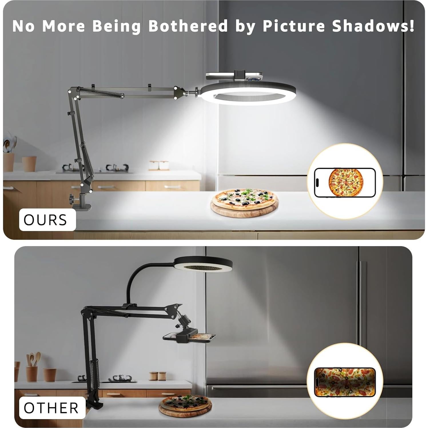 Luz de Anillo LED 10" FZYGRAVH con Soporte y Control Remoto