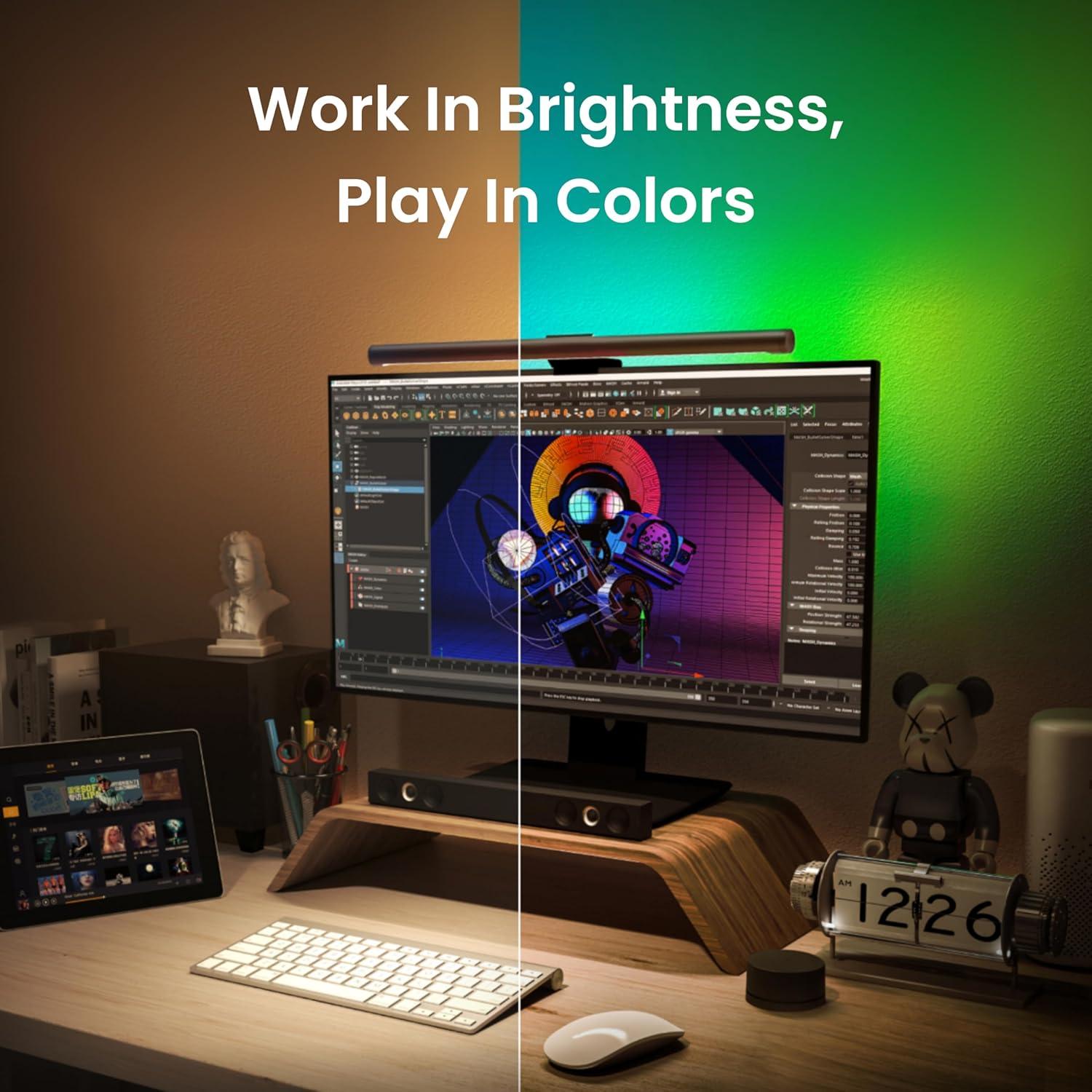 Barra de Luz LED Inteligente YEELIGHT para Monitor 51.5cm RGB