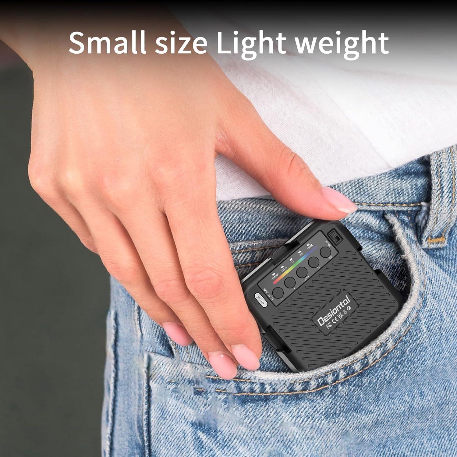 Luz LED RGB Portátil Desiontal X1-W 3000-6500K 70 Perlas