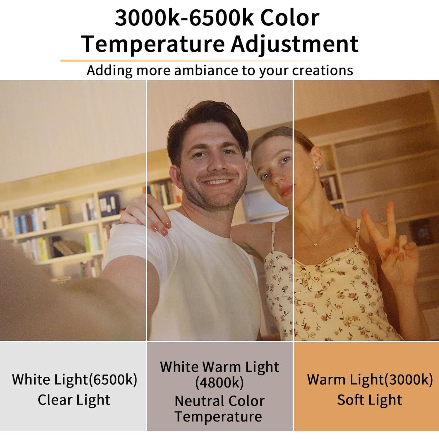 Luz LED RGB Portátil Desiontal X1-W 3000-6500K 70 Perlas