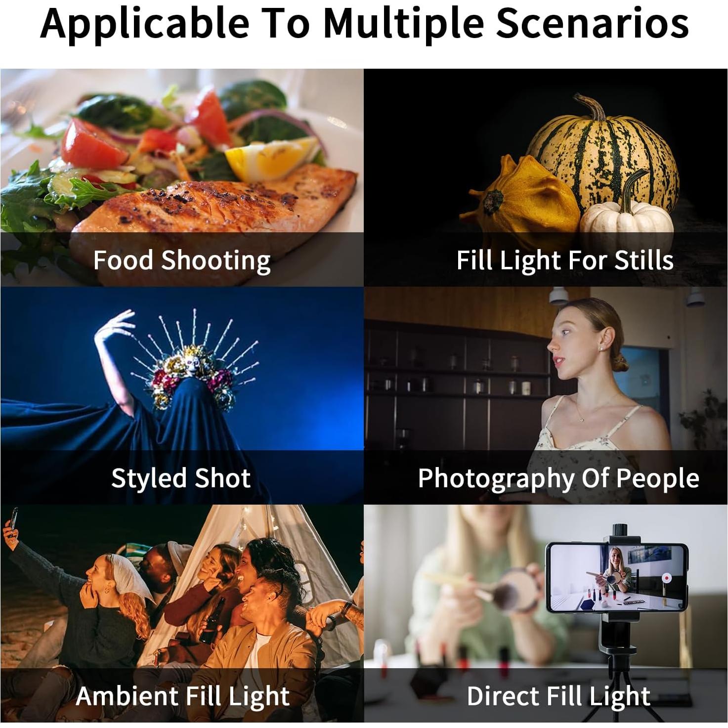 Luz LED RGB Portátil Desiontal X1-W 3000-6500K 70 Perlas