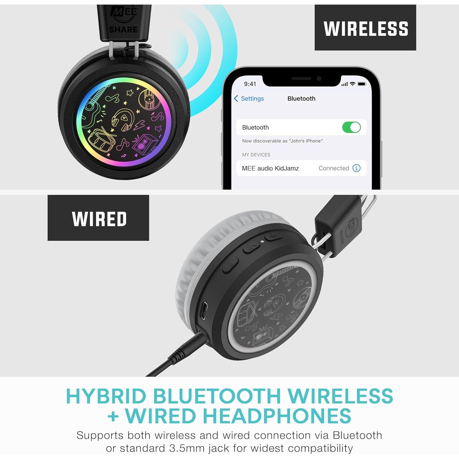 Auriculares Bluetooth MEE audio KidJamz KJ55BT-S para Niños