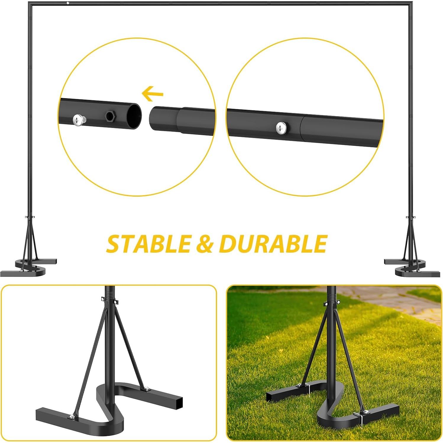 Soporte de Banner Ajustable HAITRAL Negro 3.04x2.13 m