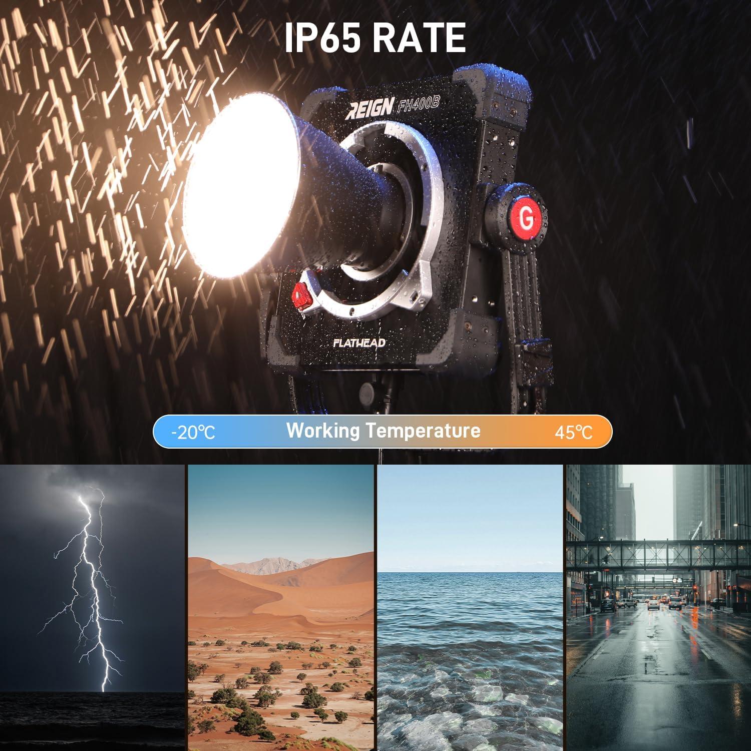 Luz de Video LED GVM FH400B Bi-Color 400W IP65 2700K-6800K