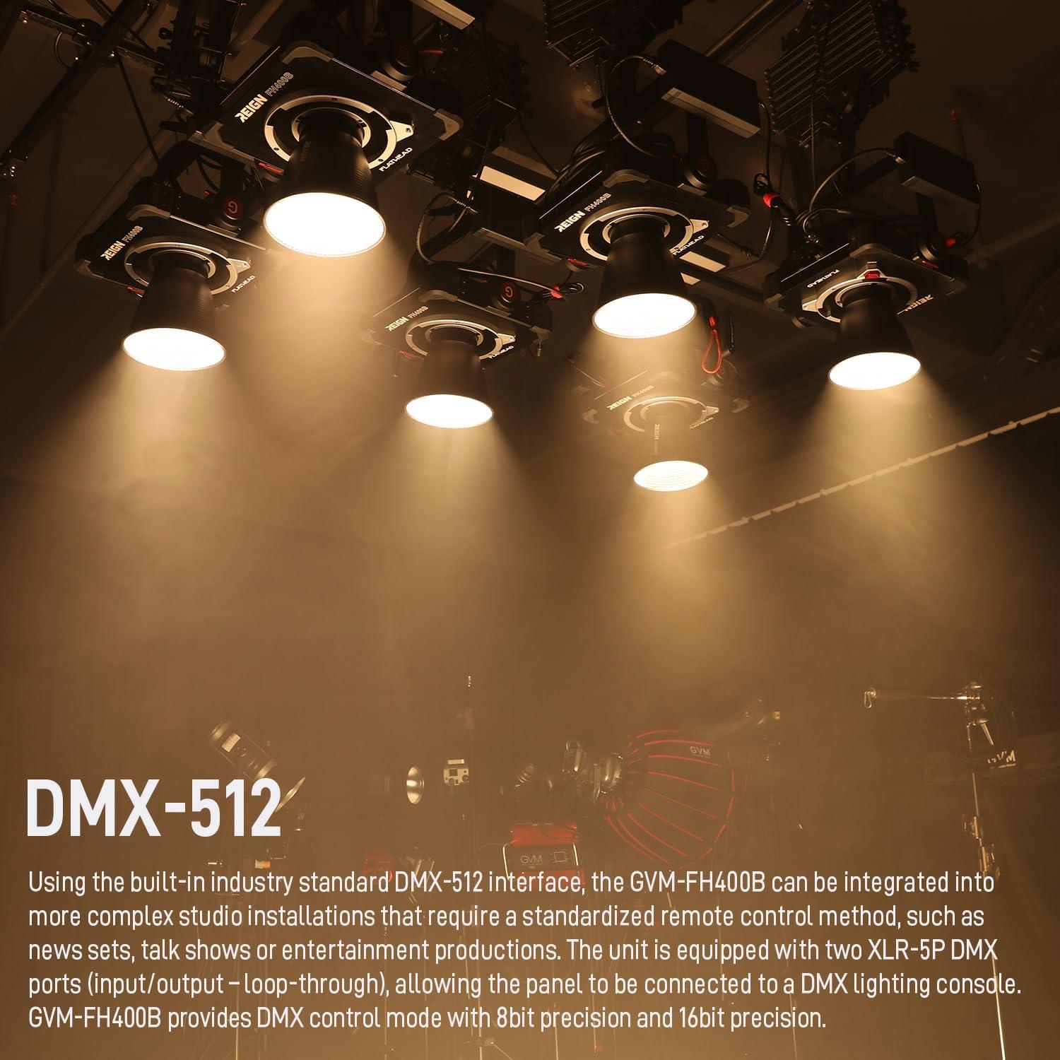 Luz de Video LED GVM FH400B Bi-Color 400W IP65 2700K-6800K