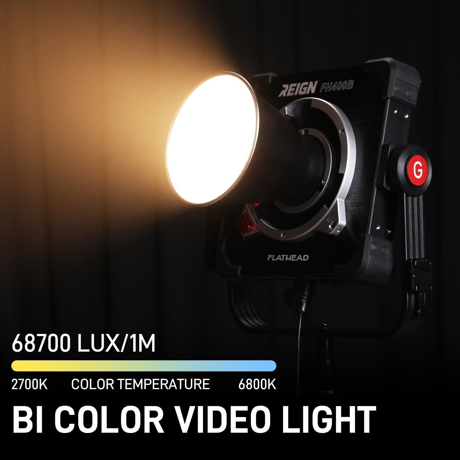Luz de Video LED GVM FH400B Bi-Color 400W IP65 2700K-6800K
