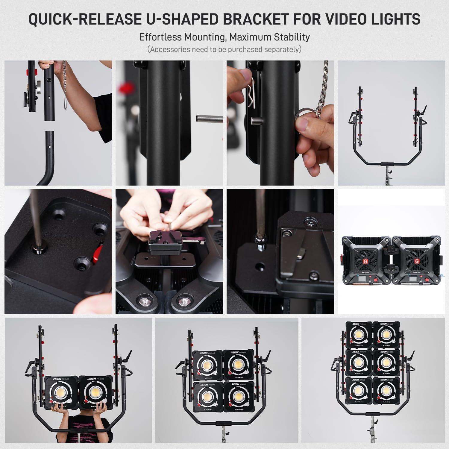 Luz de Video LED GVM FH400B Bi-Color 400W IP65 2700K-6800K