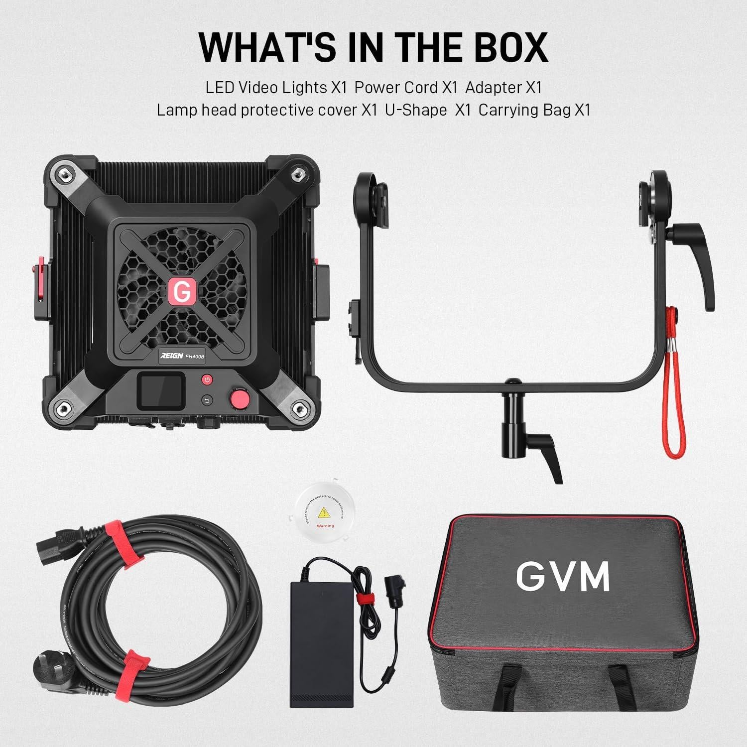 Luz de Video LED GVM FH400B Bi-Color 400W IP65 2700K-6800K