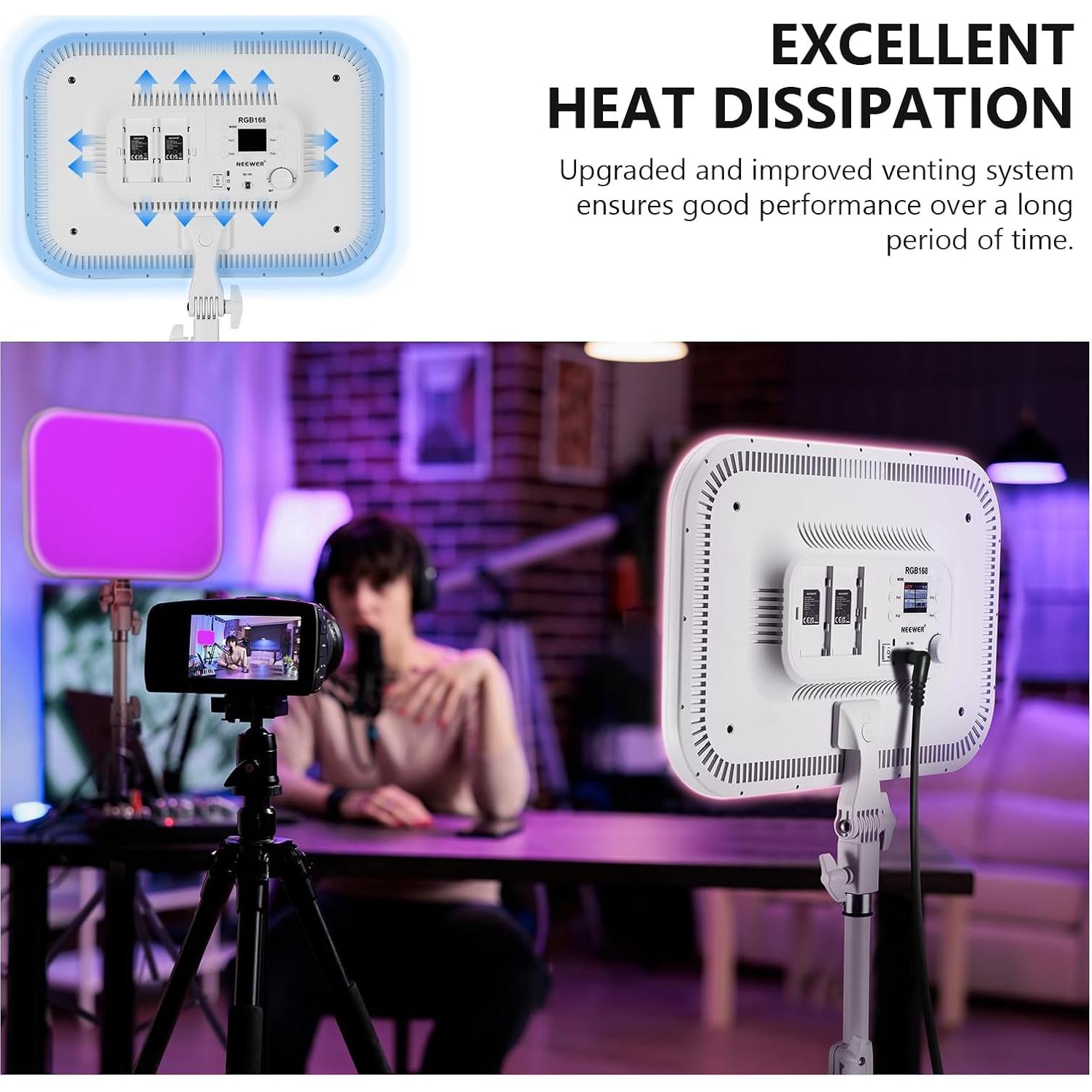 Panel de Luz LED RGB Neewer 60W 2500K-8500K 2 Piezas