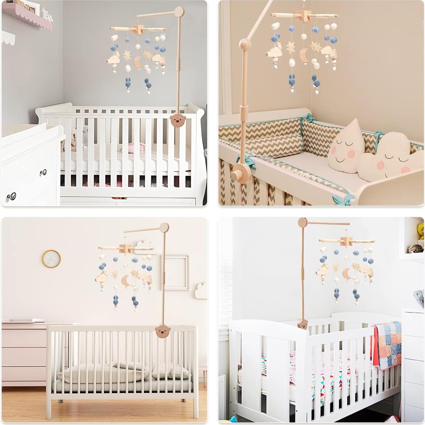 Móvil de Cuna Boho YOUUYS - Decoración Luna y Estrellas