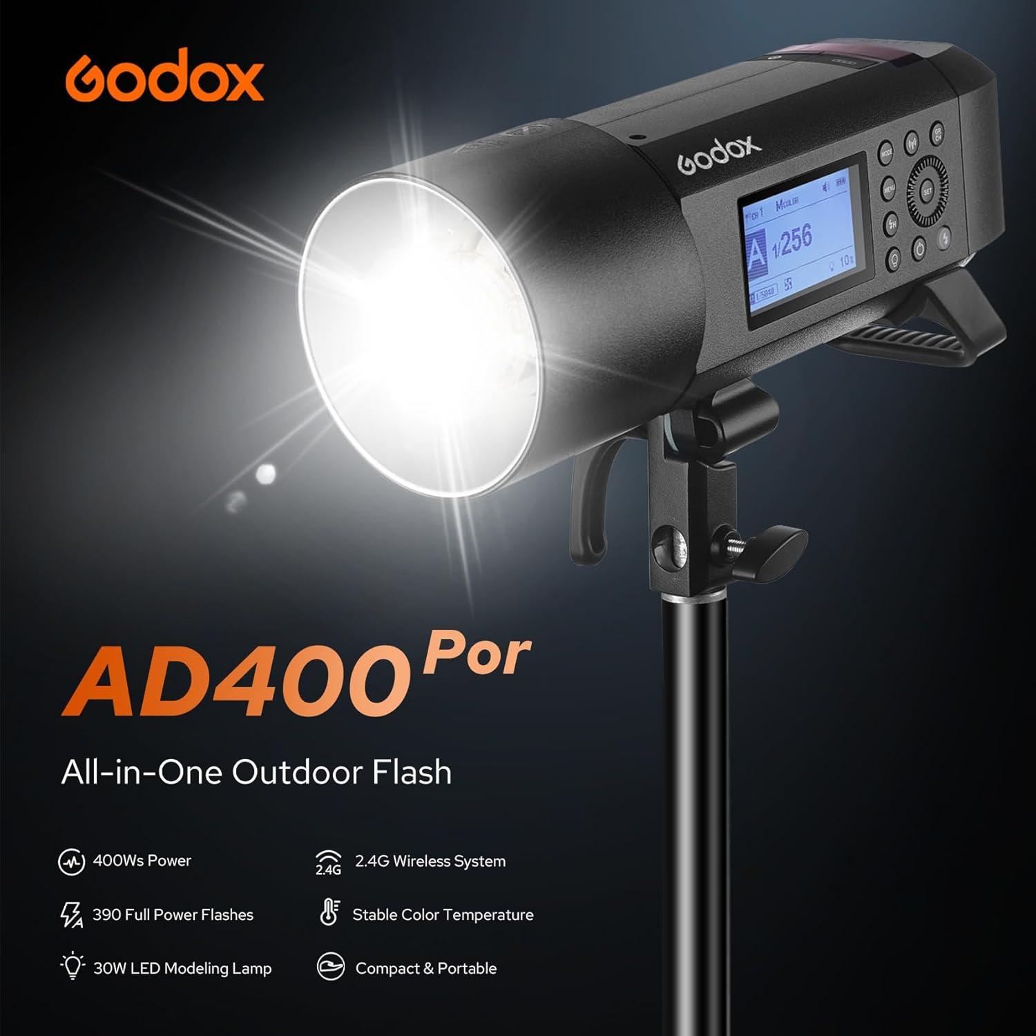 Godox AD400PRO Flash Estudio 400Ws TTL 2.4G GN72 5600K