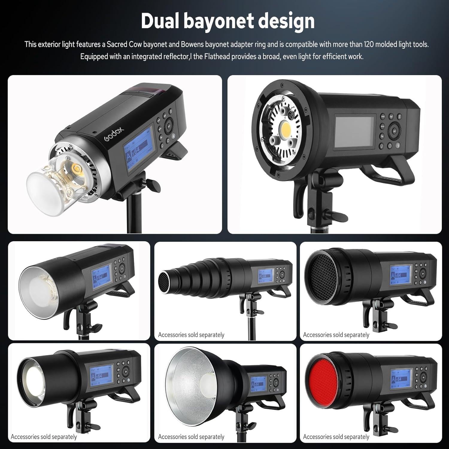 Godox AD400PRO Flash Estudio 400Ws TTL 2.4G GN72 5600K