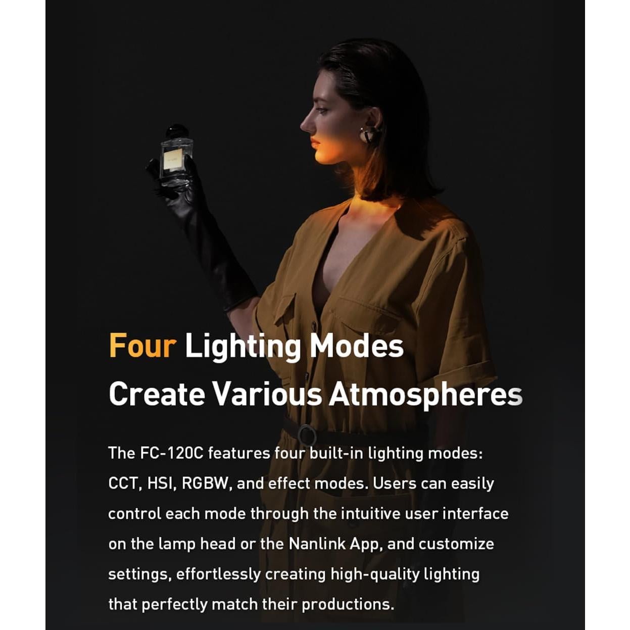 Foco LED RGB Nanlite FC-120C 12850Lux 2700K-7500K