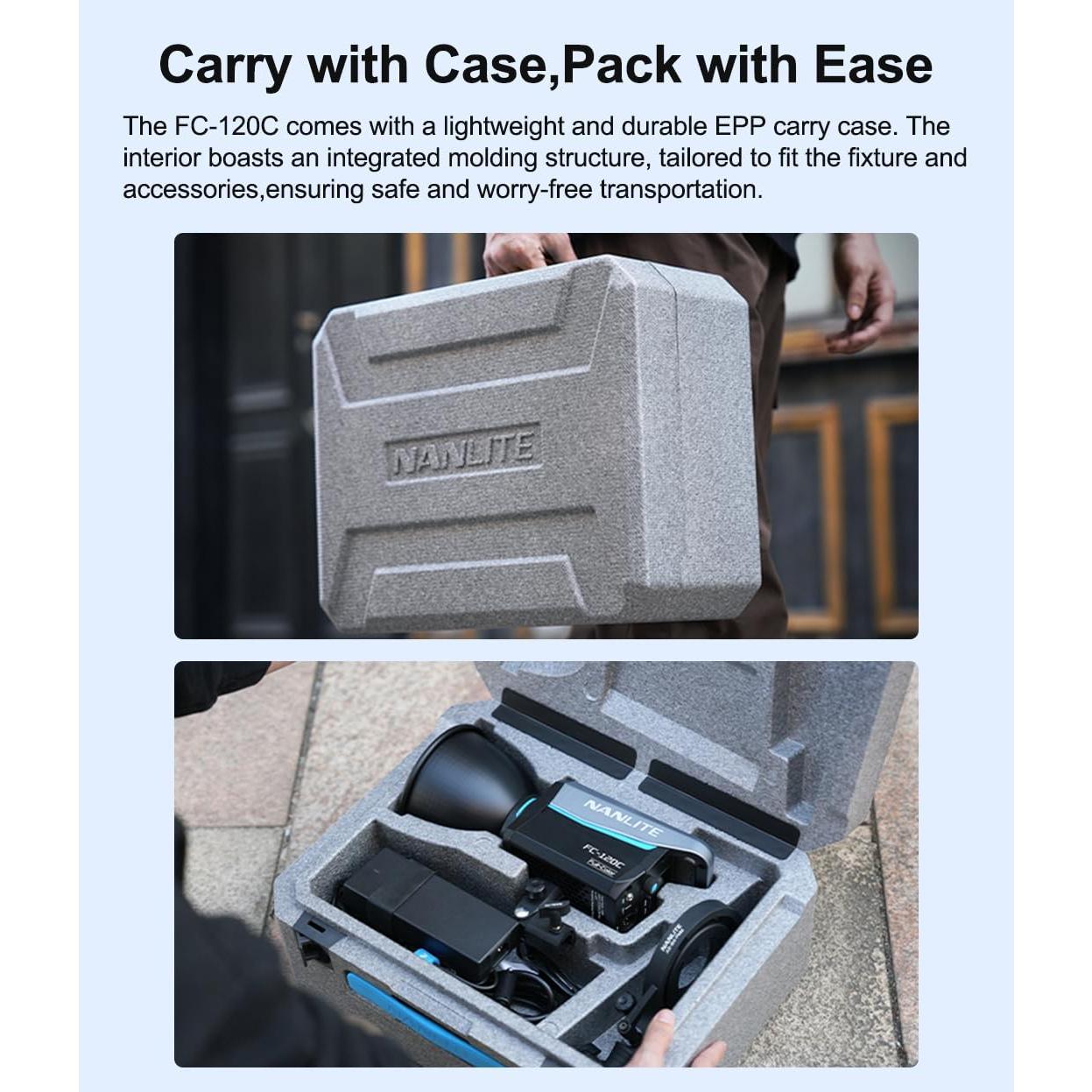 Foco LED RGB Nanlite FC-120C 12850Lux 2700K-7500K