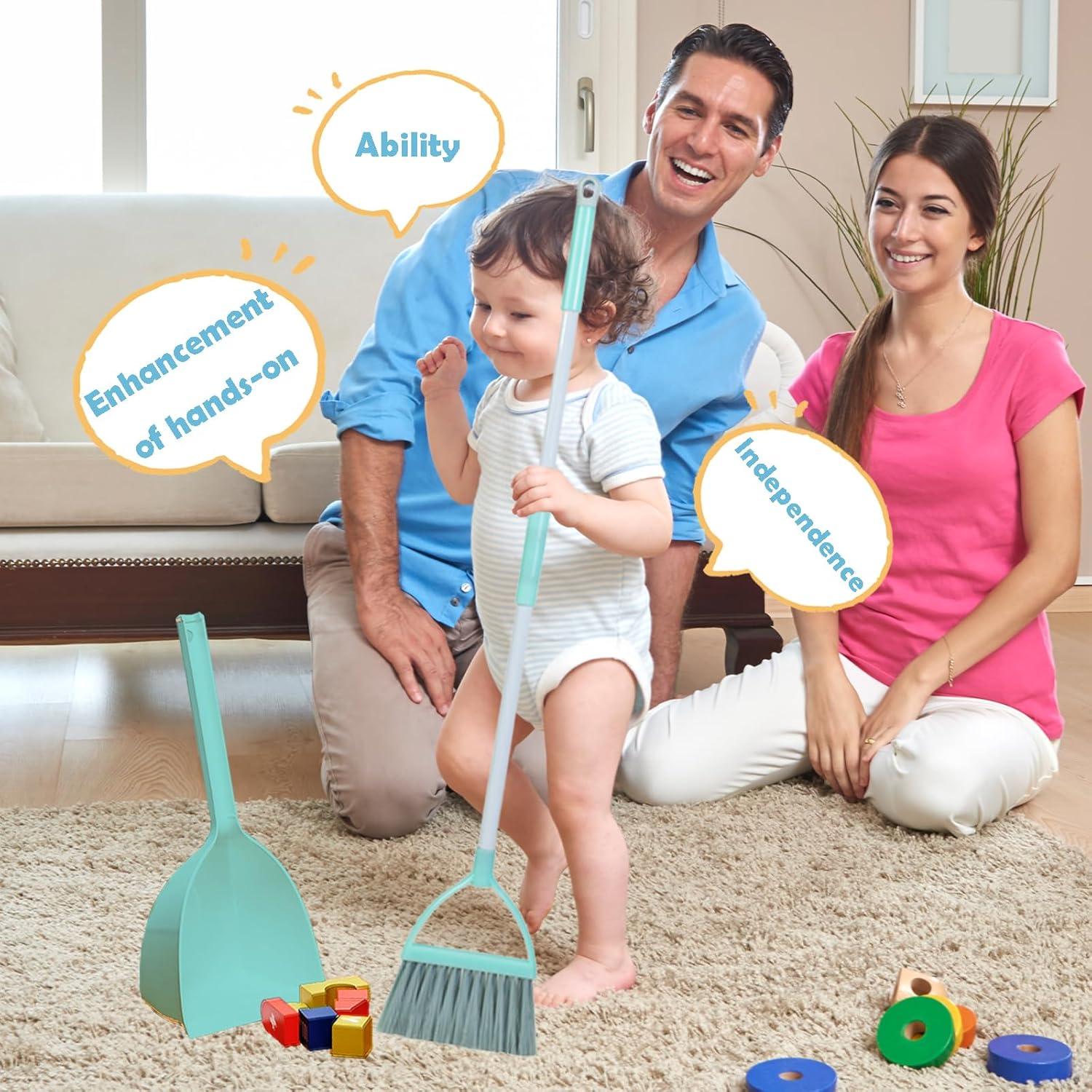 Conjunto de Escoba y Recogedor Pequeño Xifando - 3 Colores