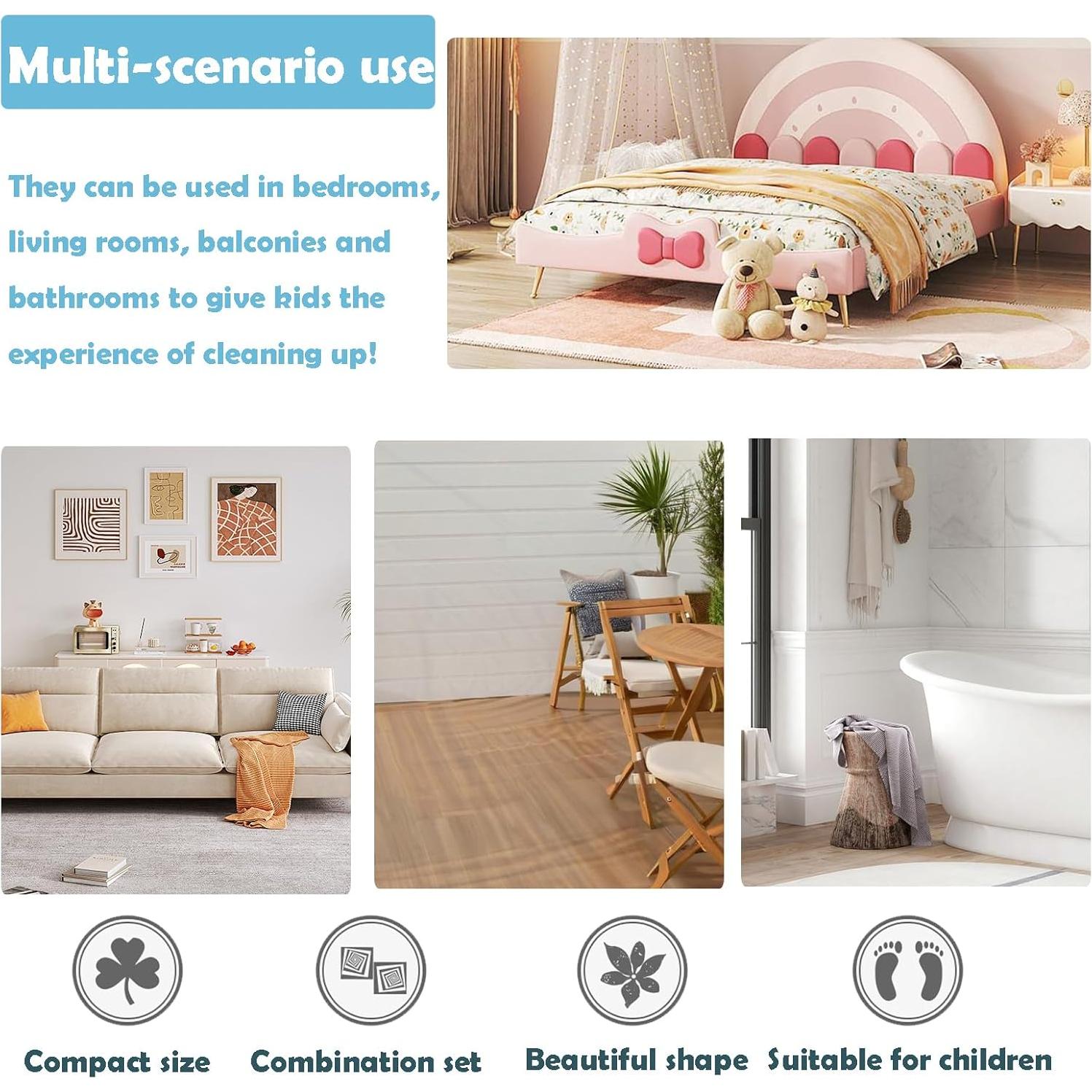 Conjunto de Escoba y Recogedor Pequeño Xifando - 3 Colores