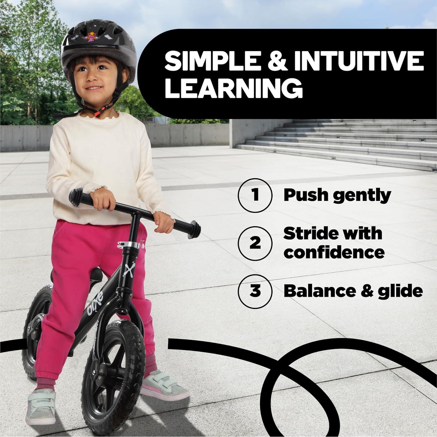 Bicicleta de Equilibrio Bixe Negra 24 cm para Niños 3-5 Años