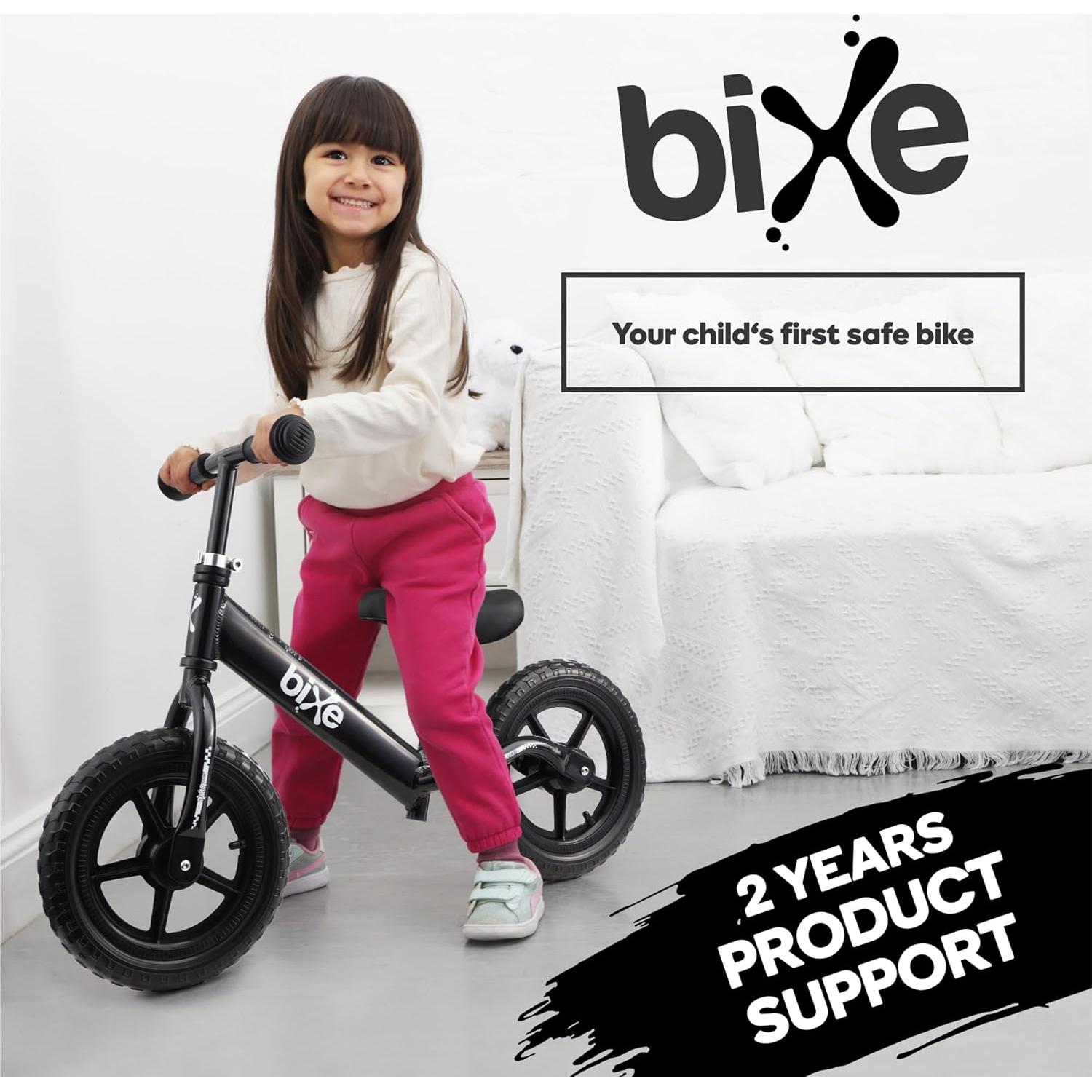 Bicicleta de Equilibrio Bixe Negra 24 cm para Niños 3-5 Años