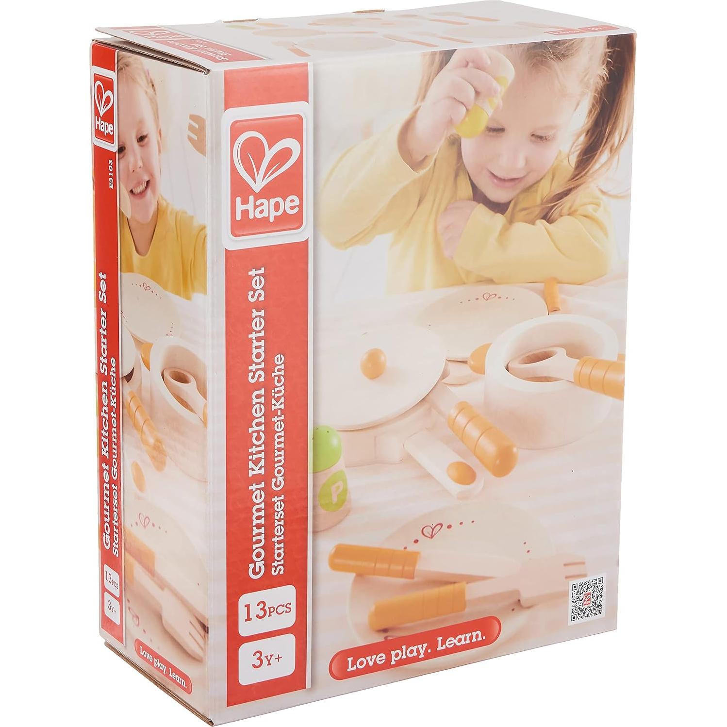 Juego de Cocina Gourmet Hape - 13 Piezas de Madera para Niños