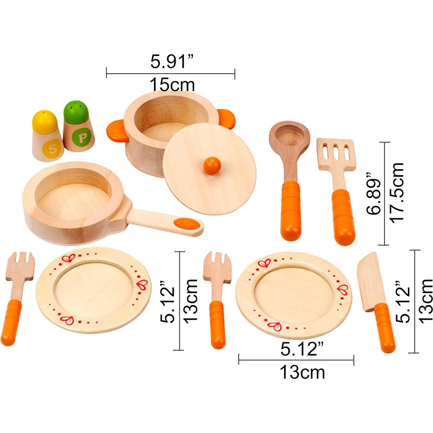 Juego de Cocina Gourmet Hape - 13 Piezas de Madera para Niños