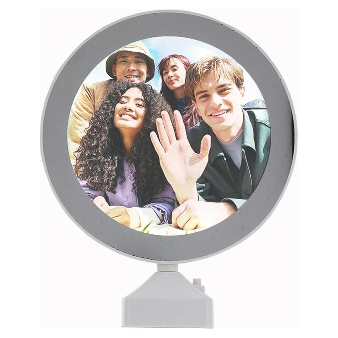 Marco de Foto Digital FAVOMOTO 3 en 1 LED Espejo 25x20cm