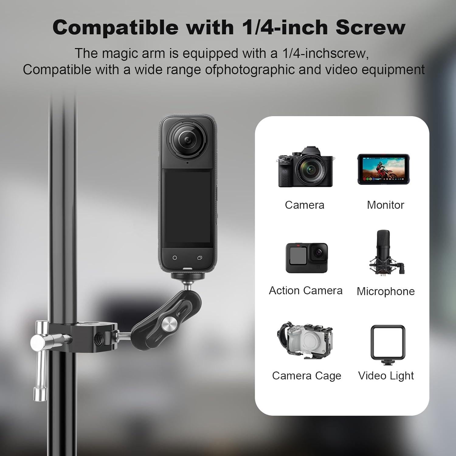 Adaptador de Brazo Mágico Mechrig 68010 Doble Cabeza 45g