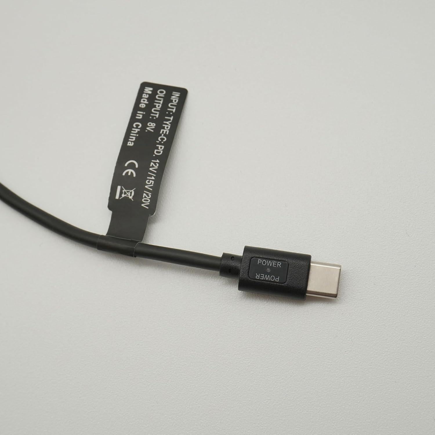 Cable de Alimentación USB-C PD a Batería Simulada NP-F550 100cm
