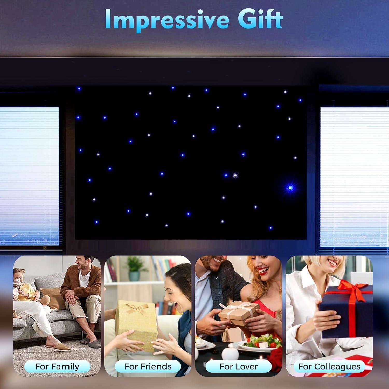 Cortina de Luces LED Estrella Poggyyi 6x3m Control Remoto