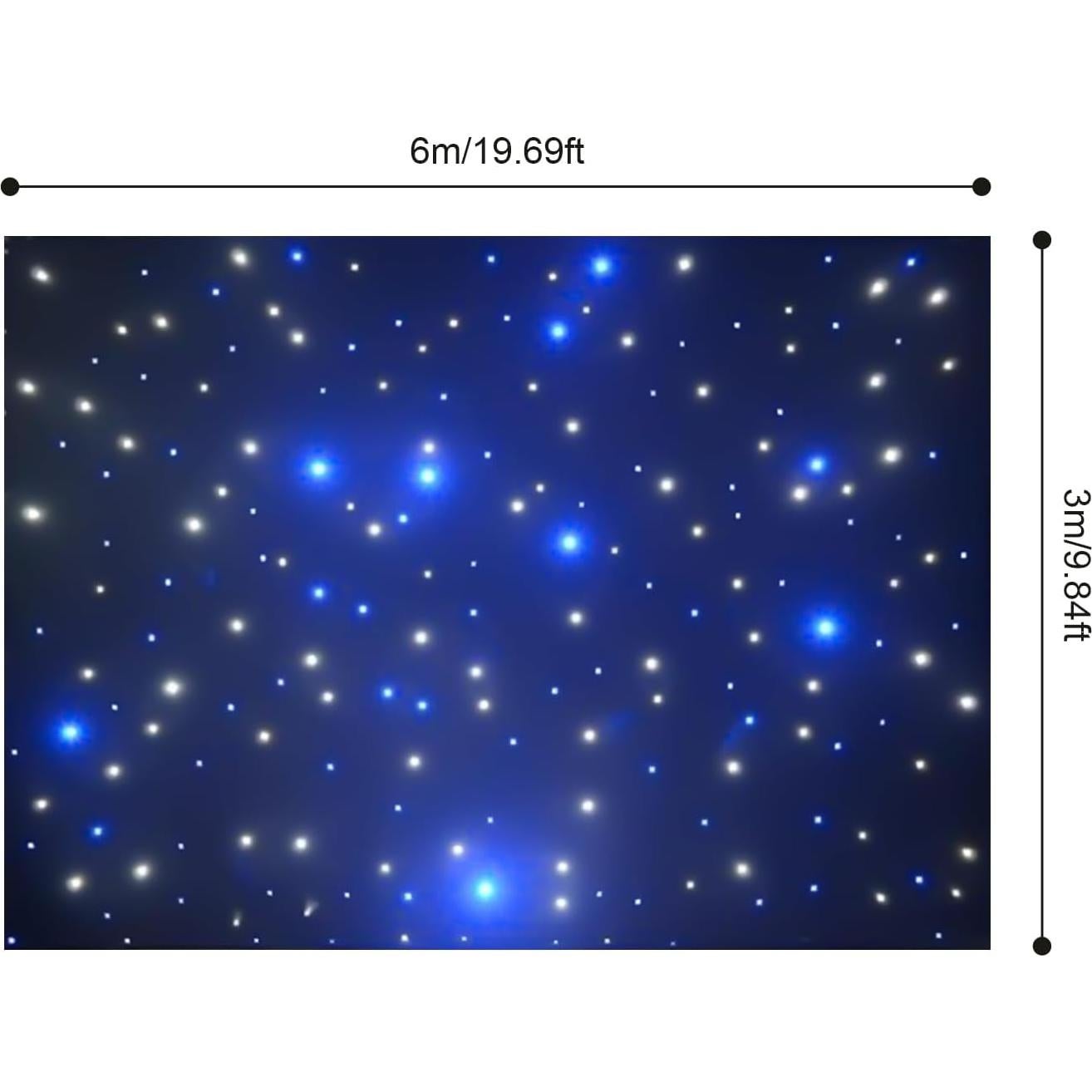 Cortina de Luces LED Estrella Poggyyi 6x3m Control Remoto