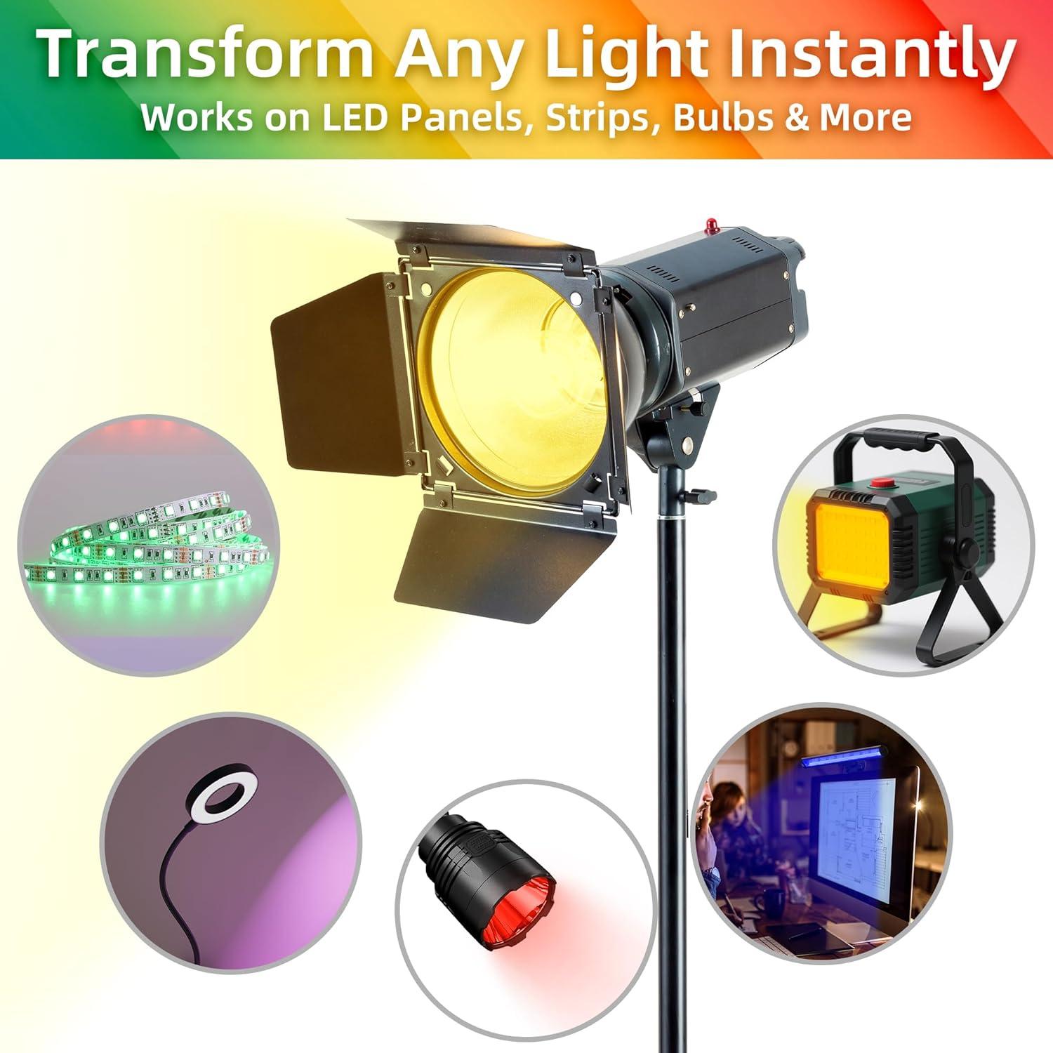 Filtros de Luz Lypumso Naranja 10.16cm x 6.1m Vinilo Autoadhesivo