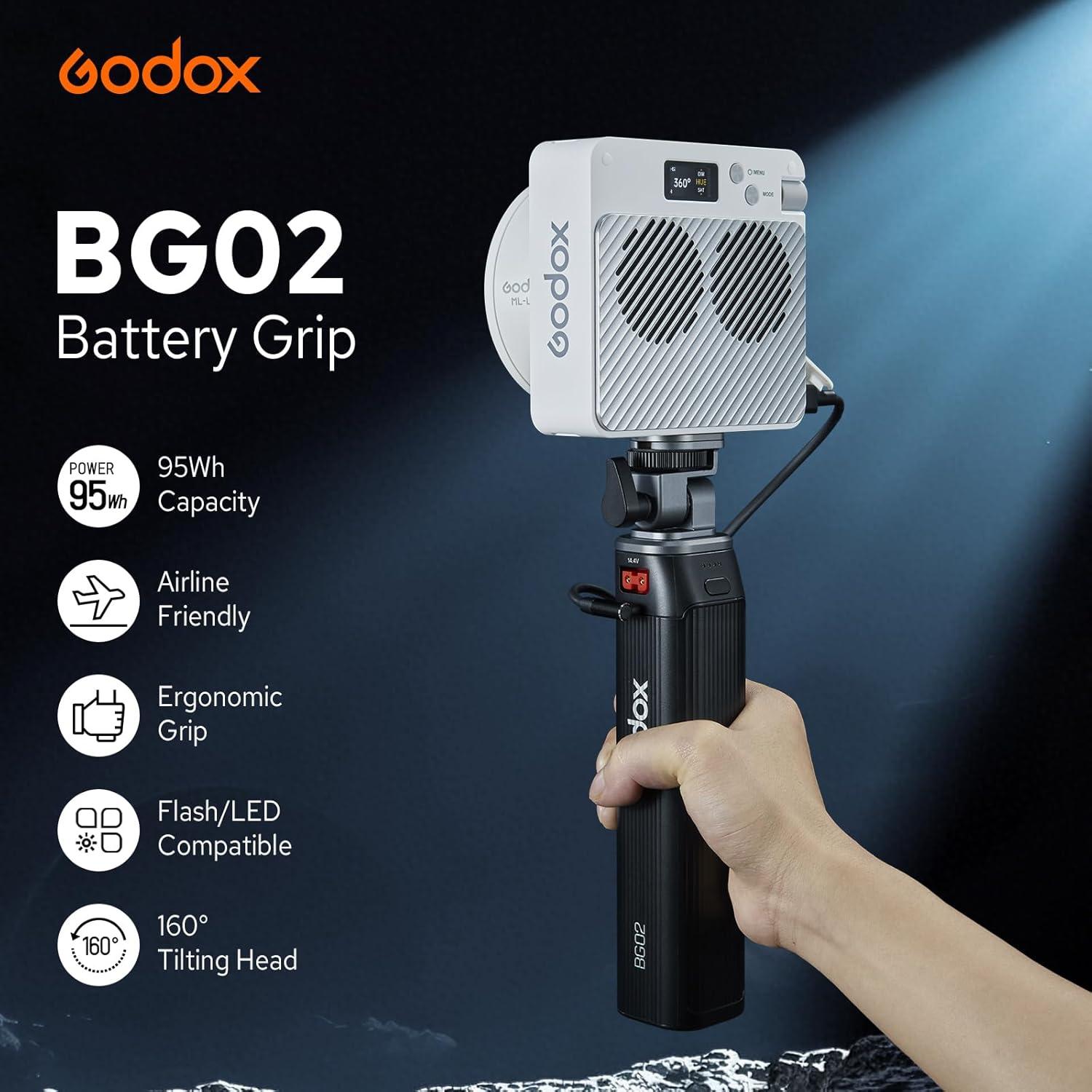 Empuñadura de Batería Godox BG02 6600mAh para Flash AD200