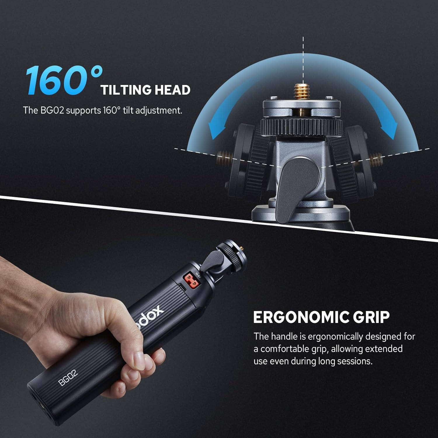 Empuñadura de Batería Godox BG02 6600mAh para Flash AD200